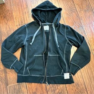Champion Black Zip Front Athletic Athleisure Hoodie size M